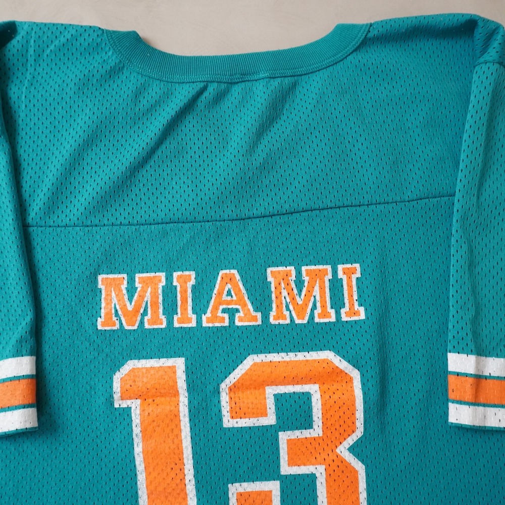 Vintage Miami 13 Mesh Jersey 2X Mens 90s Teal Football Gameday Esprit by Campus - Picture 4 of 8